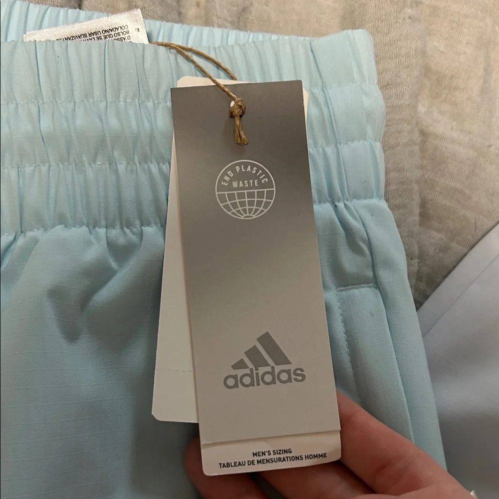 adidas Men’s Light Blue & White Athletic Joggers NWT - Picture 3 of 9